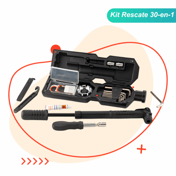 Kit de herramientas Rappi abierto las herramientas que sirven para solucionar cualquier imprevisto que se pueda presentar mientras se hacen domicilios